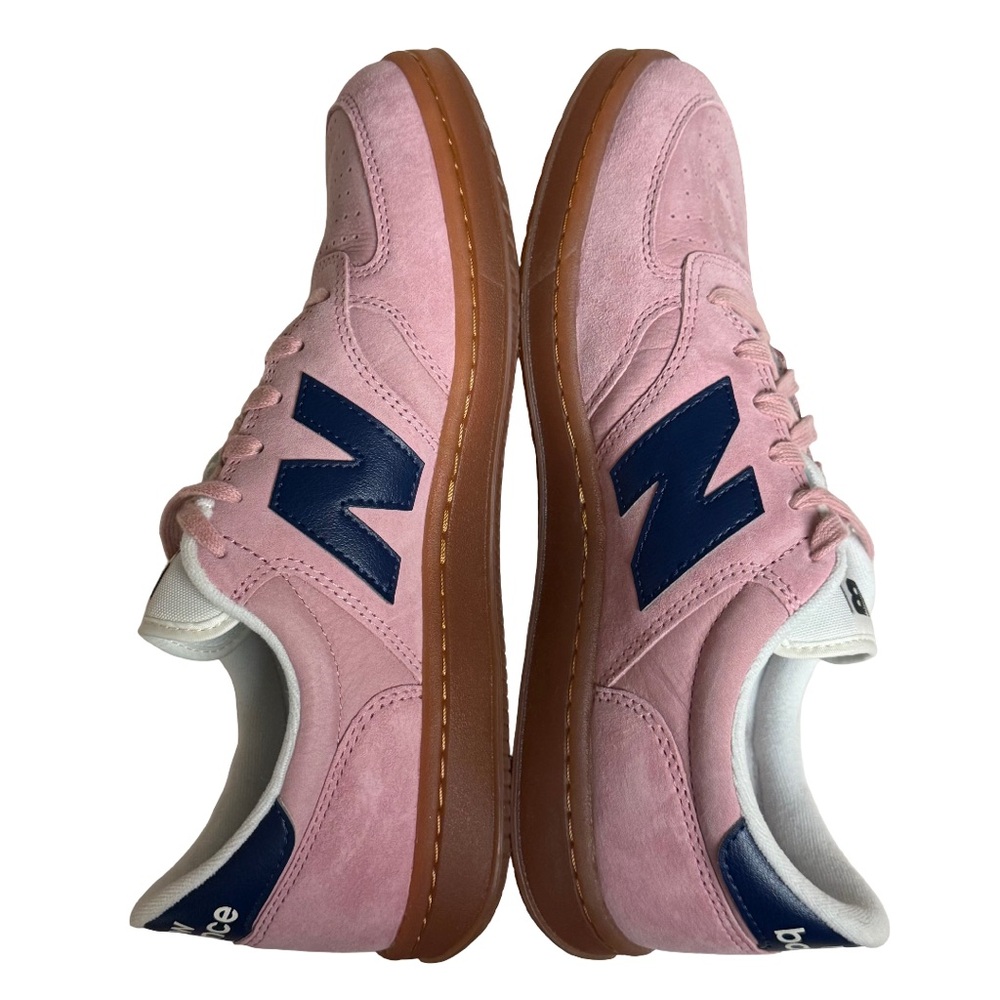 New Balance T500 Pink Taffy Blue Oyster Suede Sneakers Size 11.5 - Picture 5 of 10
